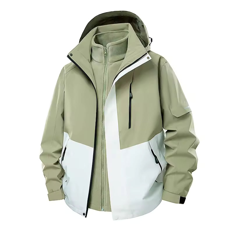 Men’s 3-in-1 Waterproof Thermal Hiking Jacket