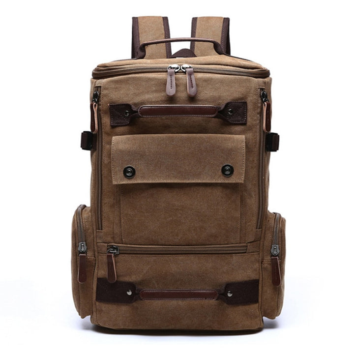 Men's Rectangular Shaped Canvas Backpack - Happy Health Star