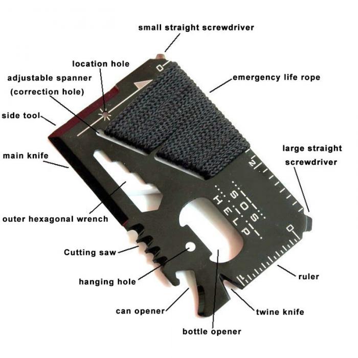 Multifunctional Pocket Hunting Knife Hiking SOS Survival Rescue