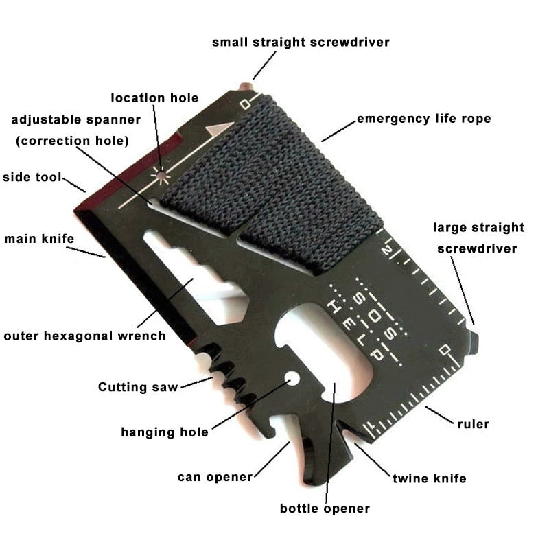 Multifunctional Pocket Hunting Knife Hiking SOS Survival Rescue - Happy Health Star
